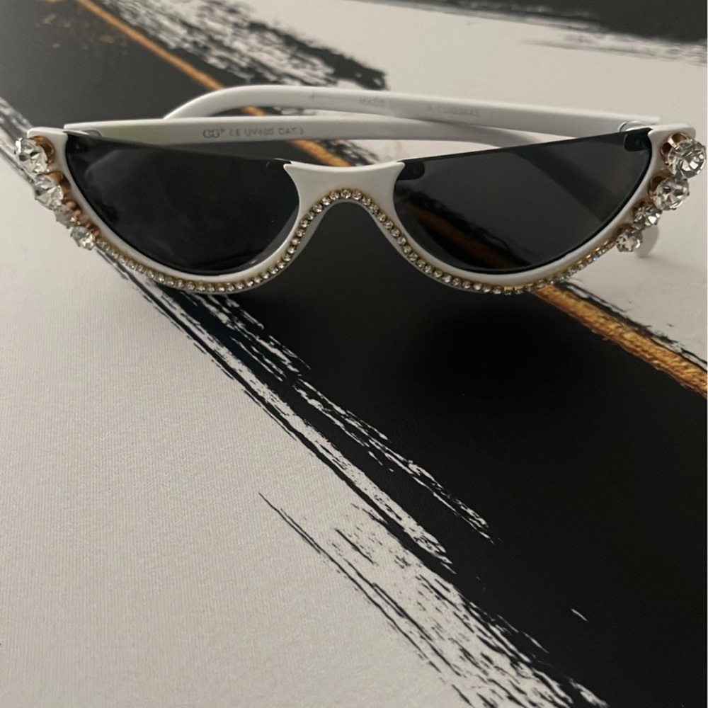White Half Moon sunglasses